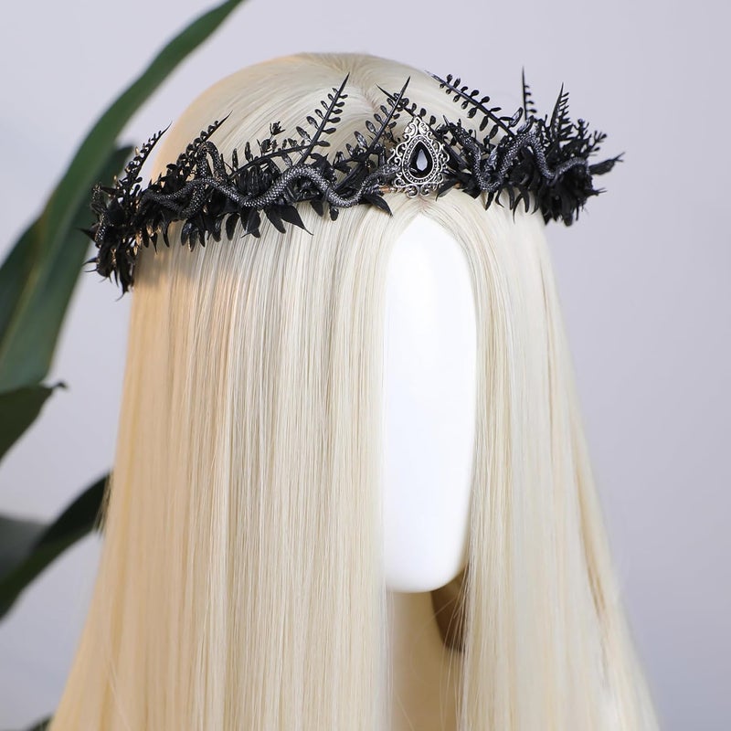MOSTORY Woodland Greek Medusa Headpiece - Goddess Snake Fairy Crown for Medusa Queen Costume Women Renaissance Cosplay - Image 3